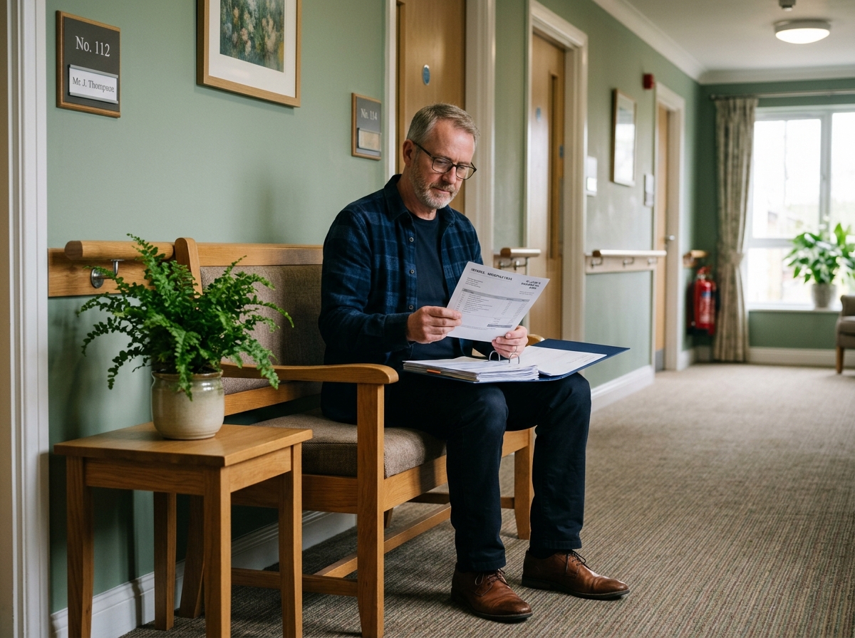Retiree sitting alone and thinking through his retirement choices